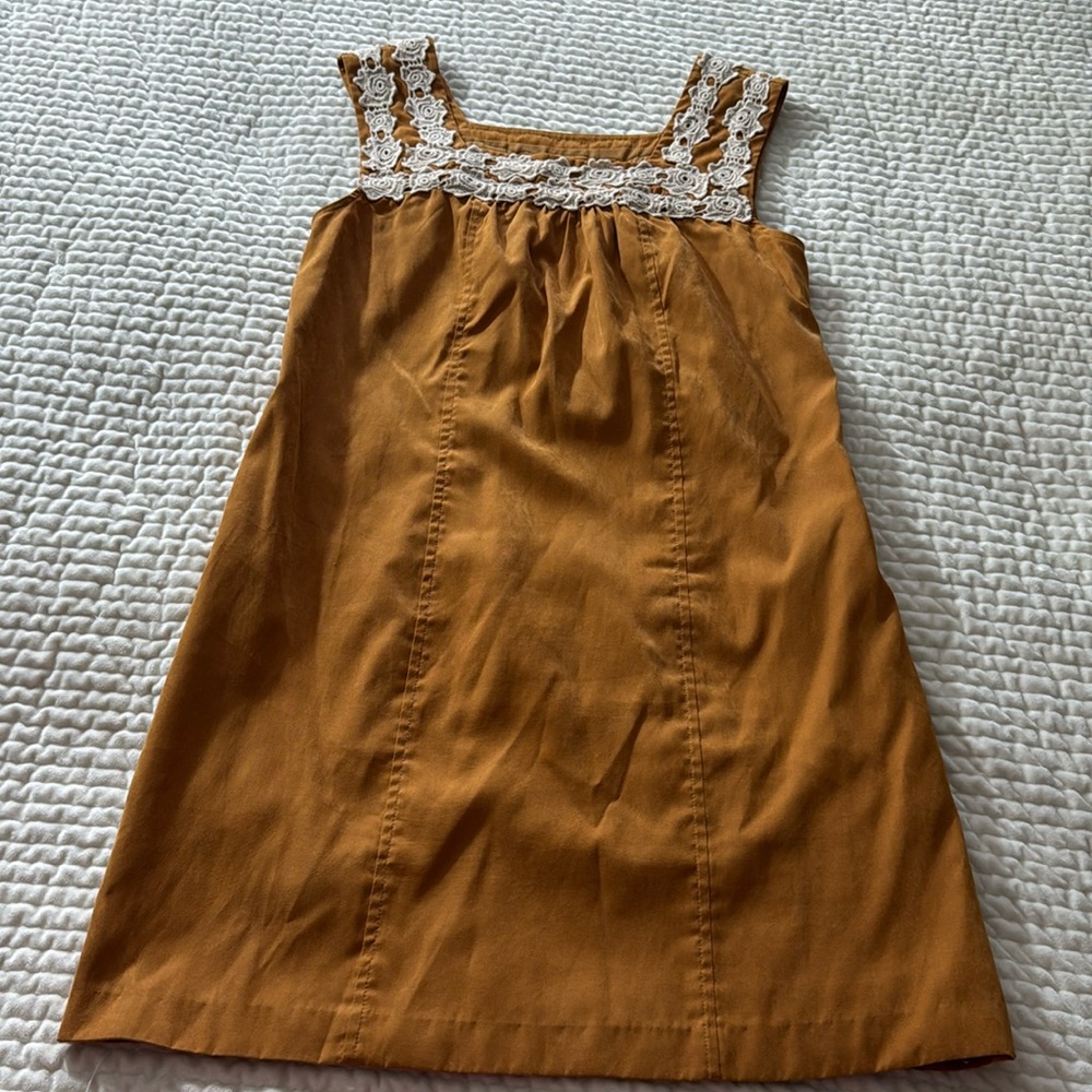 Plenty by Tracy Reese Mustard Dress with Lace Detail